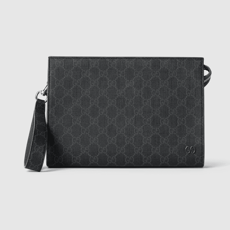 008cd08b2b08352e235d19aef39db87d Gucci pouch with grey trim - Image 1