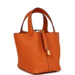 Hermès Picotin Lock 18 Orange Clemence Gold Hardware - Image 2