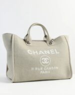 Chanel Deauville Large Gray Tote Bag - Image 2