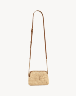 Saint Laurent gaby zipped pouch in raffia - Image 4