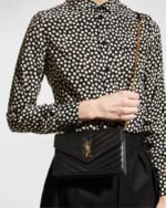 Saint Laurent YSL Monogram Small Wallet on Chain in Grained Leather - Image 2