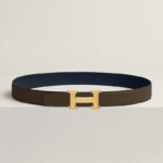 H belt buckle & Reversible leather strap 32 mm - Image 2