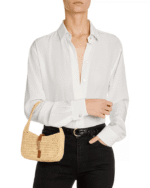 Saint Laurent Le 5 À 7 Mini Hobo in Raffia - Image 6