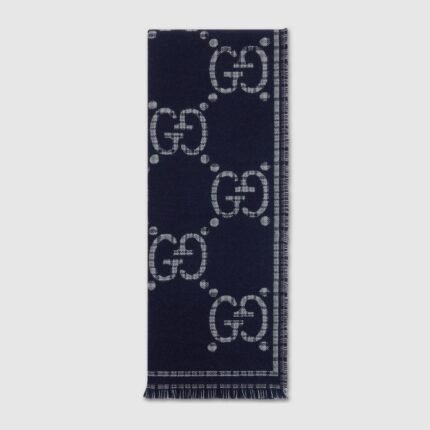 Gucci Check GG wool scarf