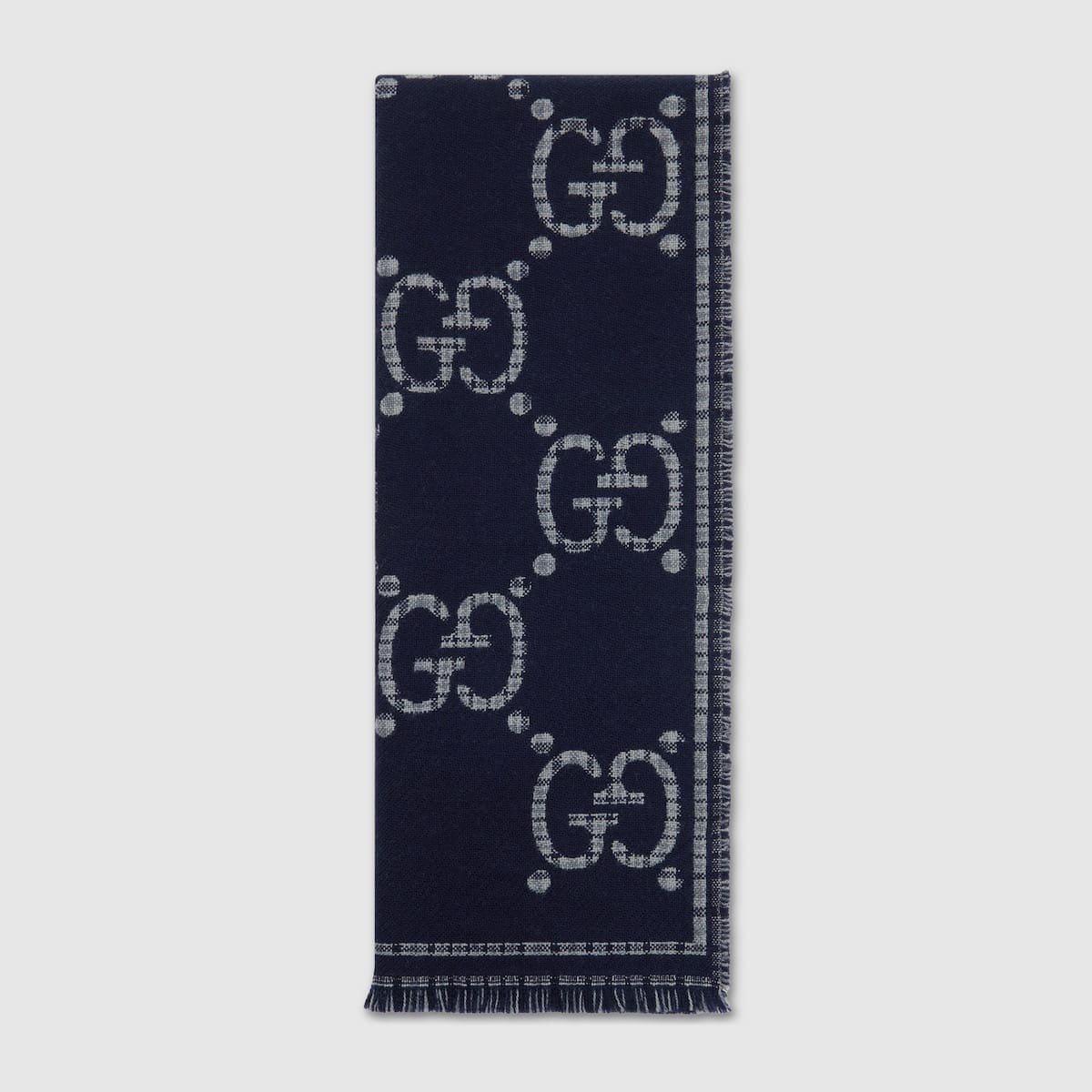 10001-30-1 Gucci Check GG wool scarf - Image 1