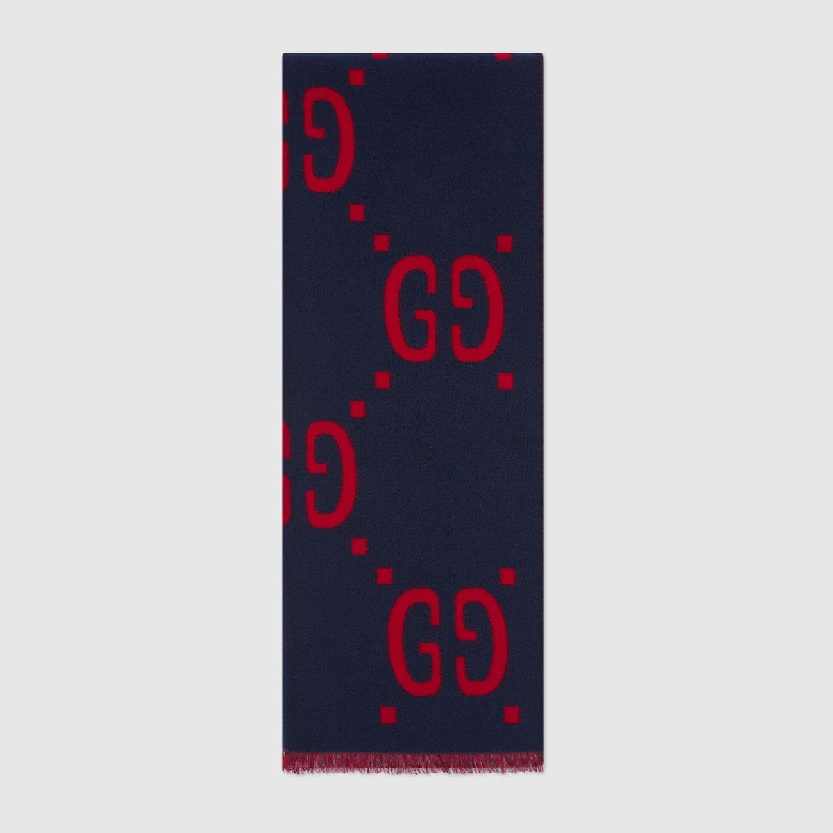 10001-33-1 Gucci jacquard wool silk scarf - Image 1
