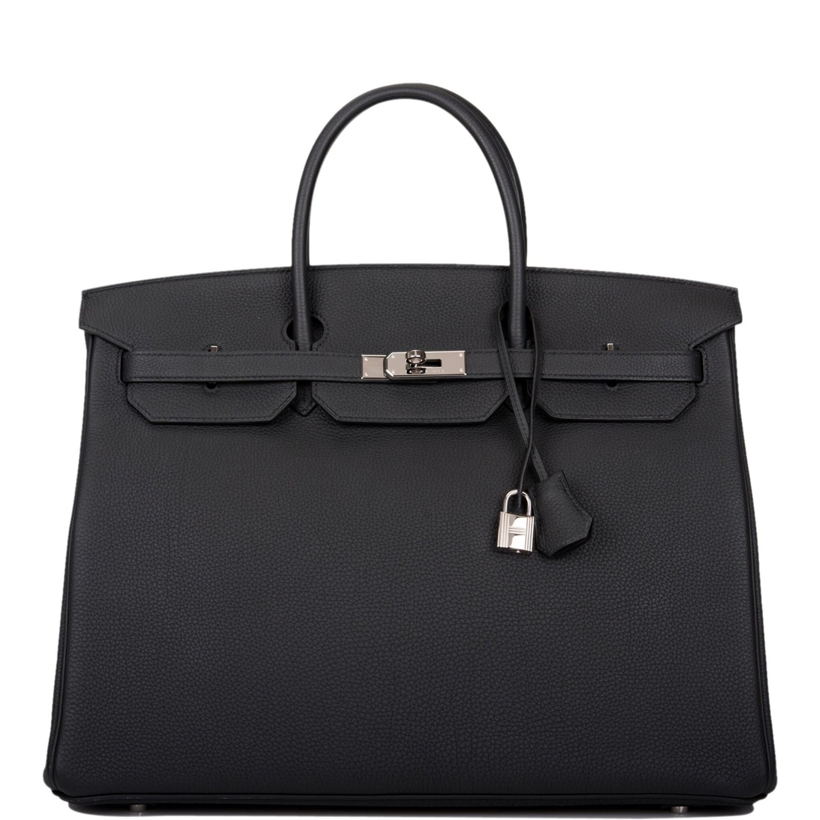 10002-2 Hermès Birkin 40 Black Togo Palladium Hardware - Image 1