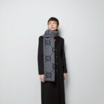 Gucci jacquard wool silk scarf - Image 4