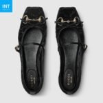 Women’s GG crystal Gucci Horsebit ballet flat - Image 4