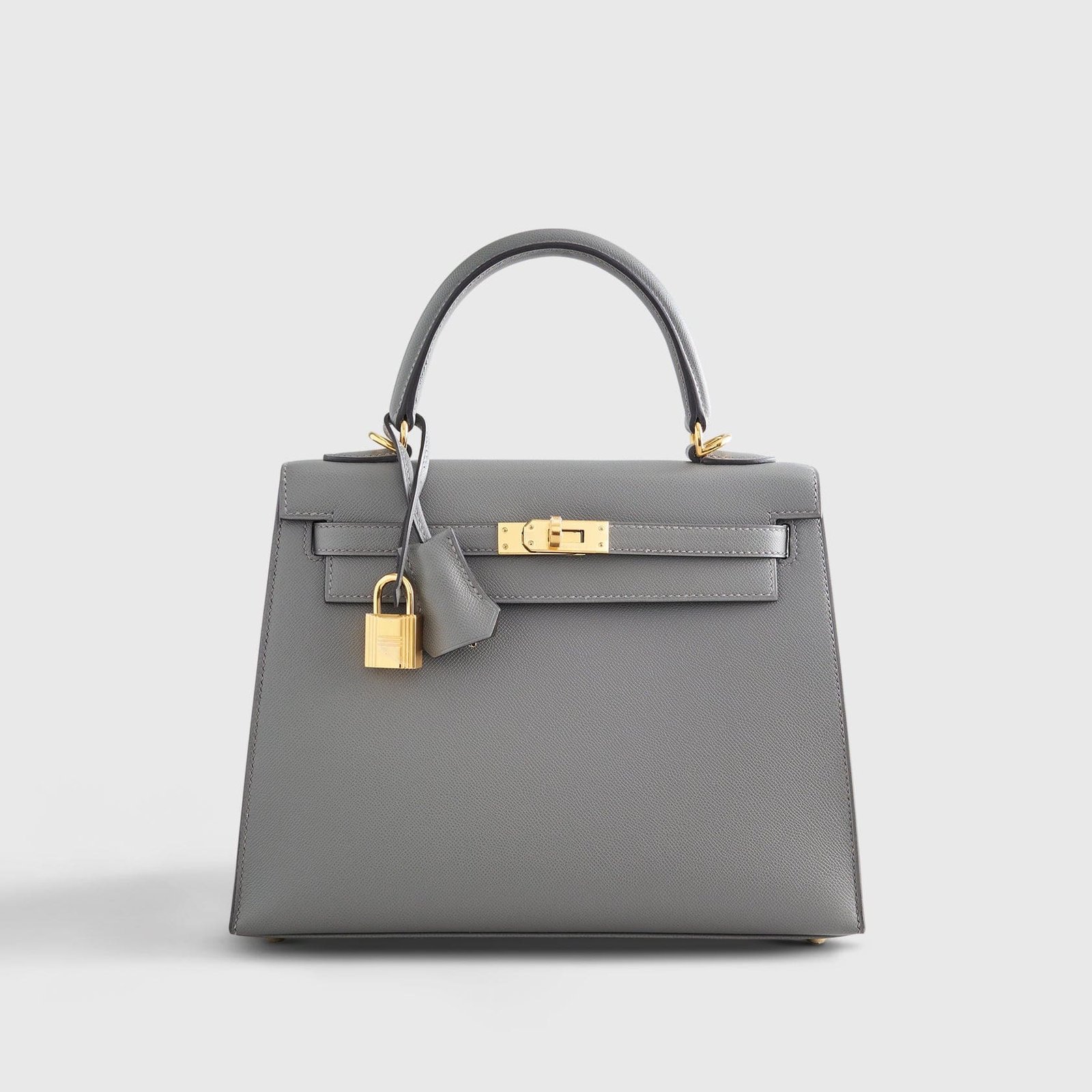 162HermesKelly25VeauMadameGrisMeyerSellierGoldHardware Hermès Kelly 25 Veau Madame Gris Meyer Sellier Gold Hardware - Image 1