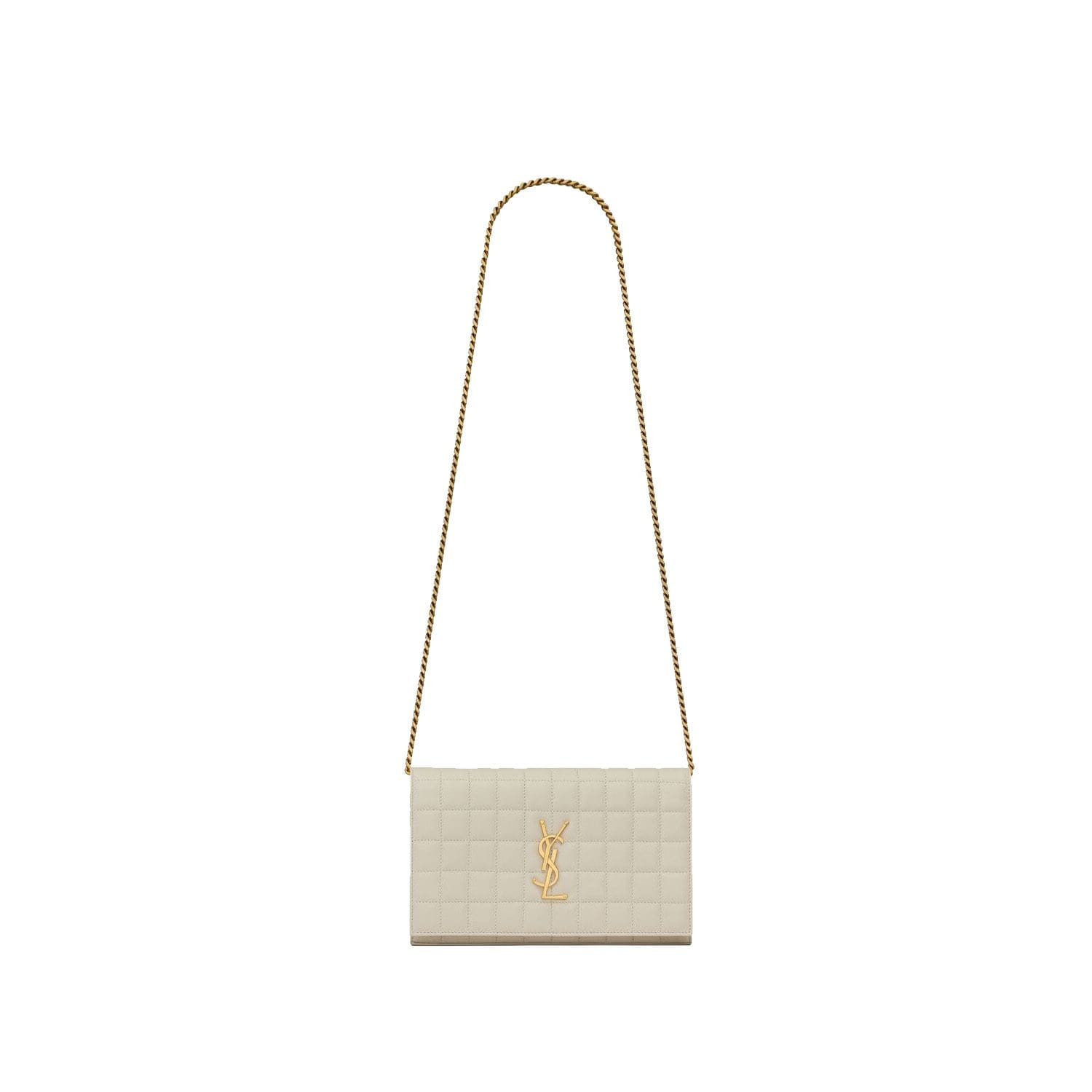 16odUENc-73 SAINT LAURENT LAMBSKIN CASSANDRE CHAIN WALLET - Image 1