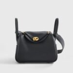 Hermès Lindy 20 Clemence Black Gold Hardware