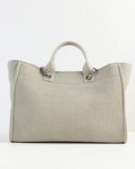 Chanel Deauville Large Gray Tote Bag - Image 6