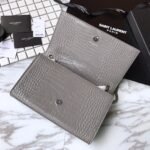 Saint Laurent Grey Crocodile Embossed Kate Medium - Image 7