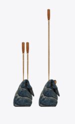 Saint Laurent Denim LouLou Puffer Bag - Image 8