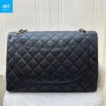 CHANEL Classic Maxi Handbag GRAINED CALFSKIN & GOLD METAL - Image 5