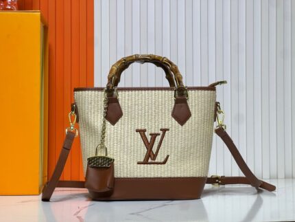 Louis Vuitton Raffia Petit Bucket Tote