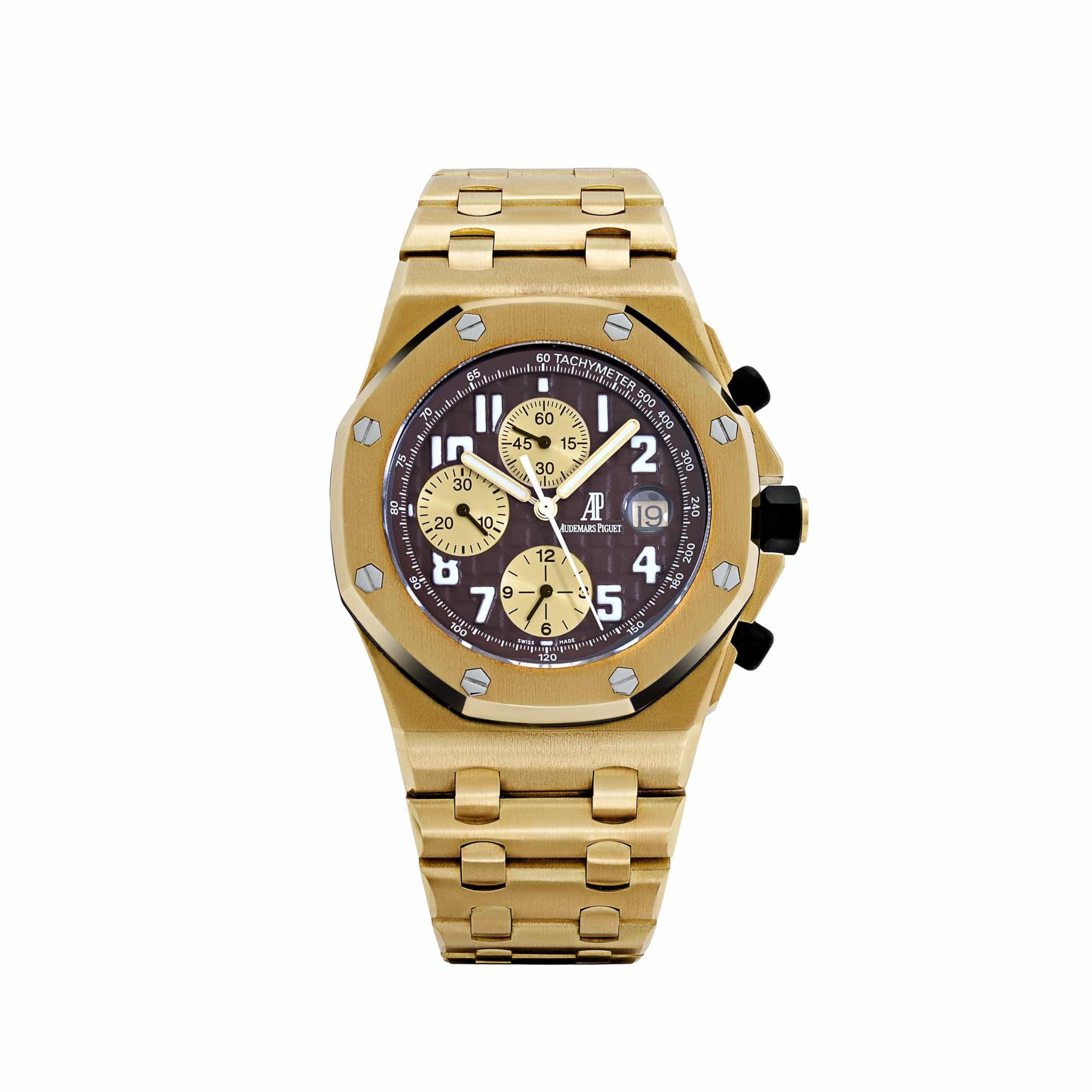 1x9ehxhY-audemars-piguet-royal-oak-offshore-chronograph-26007ba-oo-d088cr-01-arnold-schwarzenegger-yellow-gold-brown-dial-limited-edition-2004-audemars-piguet-1176379425 Audemars Piguet Royal Oak Offshore Chronograph 26007BA.OO.D088CR.01 ‘Arnold Schwarzenegger’ Yellow Gold Brown Dial Limited Edition (2004) - Image 1