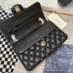 CHANEL Classic Flap Handbag GRAINED CALFSKIN & GOLD METAL - Image 8