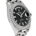 Rolex Day-Date 40 228349RBR White Gold Black Dial Diamond Bezel (2021) - Image 4