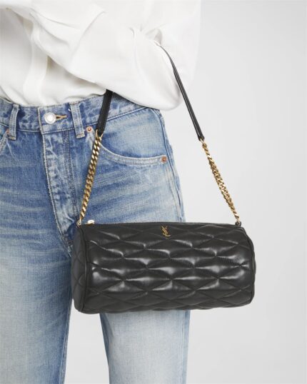 Saint Laurent Sade Medium YSL Tube Shoulder Bag in Quilted Smooth Leather