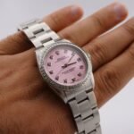 Rolex Oyster Perpetual 31mm 1.50ct Diamonds Pink Dial Steel Automatic Watch - Image 2