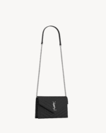SAINT LAURENT CASSANDRE ENVELOPE CHAIN WALLET IN GRAIN DE POUDRE LEATHER - Image 2