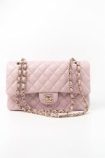 Chanel Medium Classic Double Flap Light Pink Caviar Light Gold Hardware - Image 14