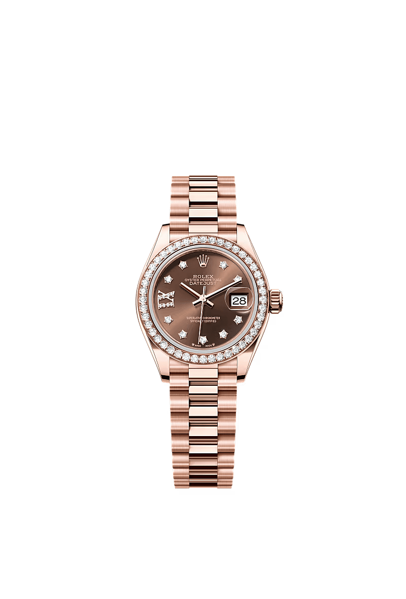 3260f81a-fd16-47bb-92f4-853d1511b5d2 Rolex Lady-Datejust Chocolate Dial Diamond Bezel 28mm 279135RBR - Image 1