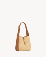 Saint Laurent le 5 à 7 supple small in raffia and leather - Image 4