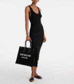 Saint Laurent Rive Gauche Tote Bag in Canvas - Image 3