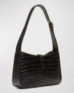 Saint Laurent Le 5 A 7 YSL Shoulder Bag in Croc-Embossed Leather - Image 4