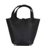 Hermès Picotin Lock 18 Black Clemence Palladium Hardware - Image 6