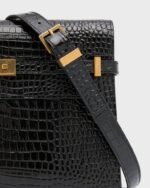 Saint Laurent Manhattan Medium Shoulder Bag in Croc-Embossed Leather - Image 6