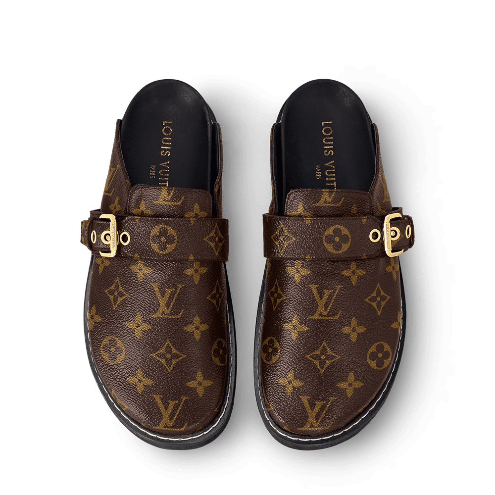 3f9cf373e39120b8a9ce9ba81a8359b8 Louis Vuitton 1AAW6U LV Cosy Flat Comfort Clogs - Image 1