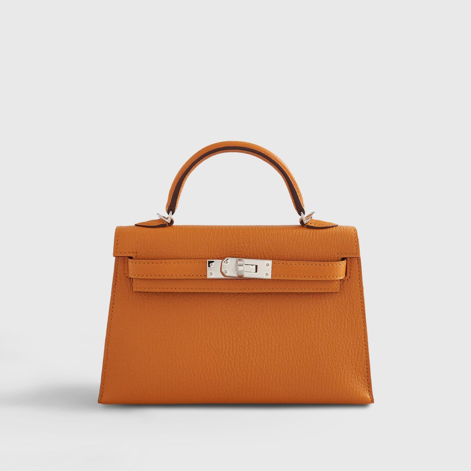 3uBa7E5j-11HermesKellyMiniChevreApricot_CuivreSellierPalladiumHardware Hermès Kelly Mini Chevre Apricot/Cuivre Sellier Palladium Hardware - Image 1
