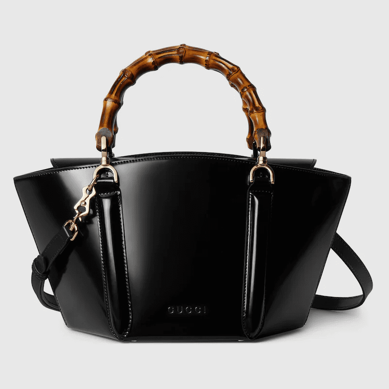 404ba9d41e3f2306d5a4841befa0cc21 Gucci Small bamboo top handle tote bag - Image 1
