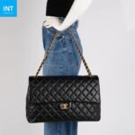 Chanel Black Quilted Caviar Small XXL Travel Flap Bag - Image 3