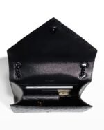 Saint Laurent Envelope Triquilt Medium YSL Shoulder Bag in Grained Leather - Image 5