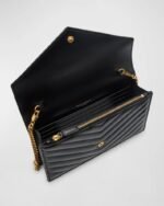 Saint Laurent Small YSL Wallet on Chain in Quilted Leather - Image 4