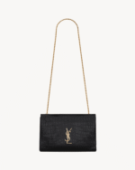Saint Laurent REVERSIBLE KATE MEDIUM IN CROCODILE-EMBOSSED LEATHER