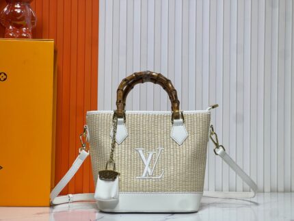Louis Vuitton Raffia Petit Bucket Tote