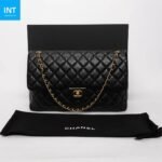 Chanel Black Quilted Caviar Small XXL Travel Flap Bag - Image 11