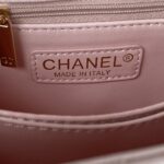 Chanel Pink Quilted Caviar Coco Top Handle Flap Bag Gold Hardware - Image 9