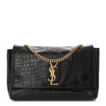 Saint Laurent Medium Double-Sided Lettering Kate Crossbody Bag in Calfskin and Crocodile-Embossed Suede - Image 2