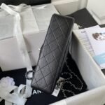 CHANEL SMALL CLASSIC HANDBAG Grained Calfskin & Silver Metal - Image 5