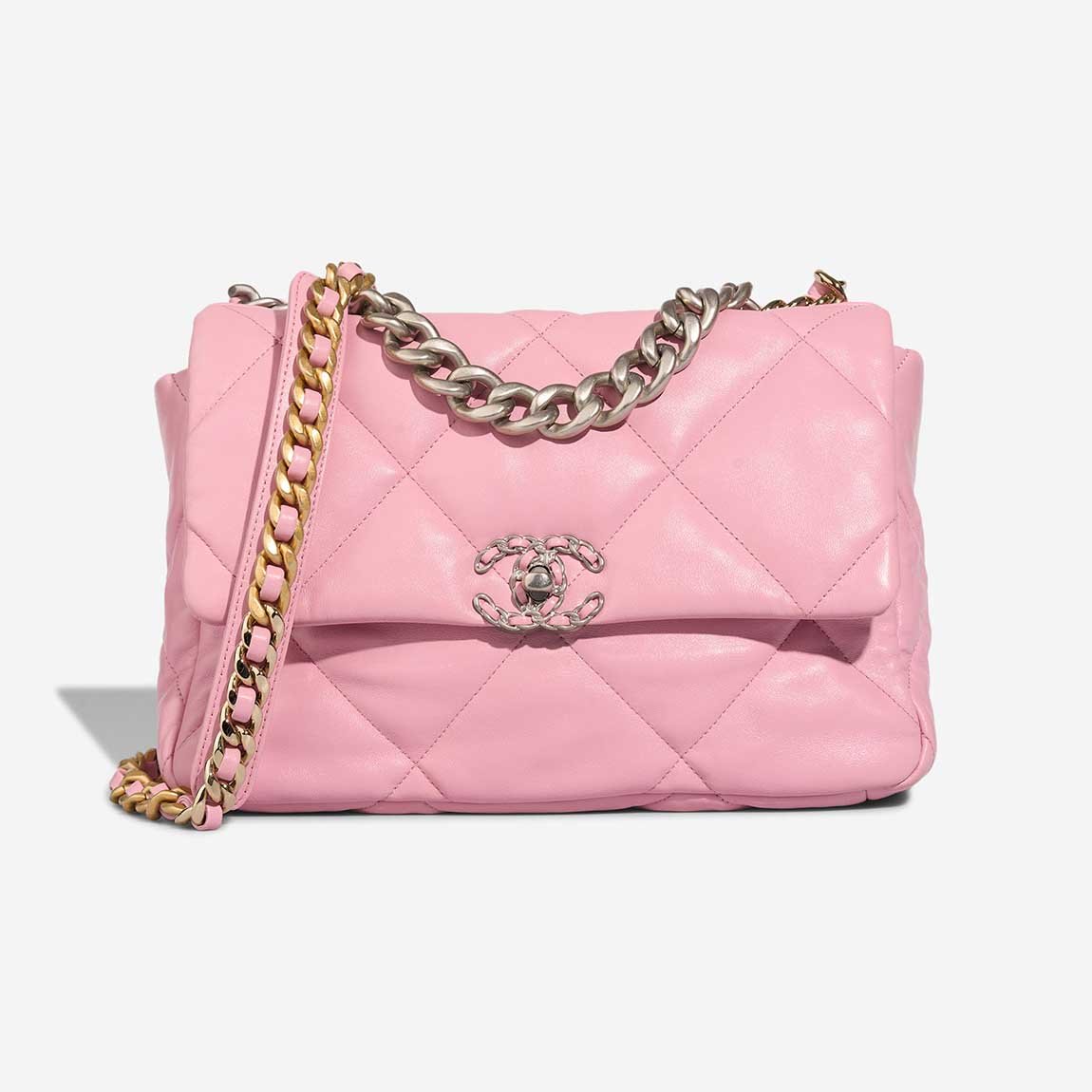 6040_Chanel_19_Large_Flap_Bag_Pink_L_2F_S Chanel 19 Large Flap Bag Lamb Pink - Image 1