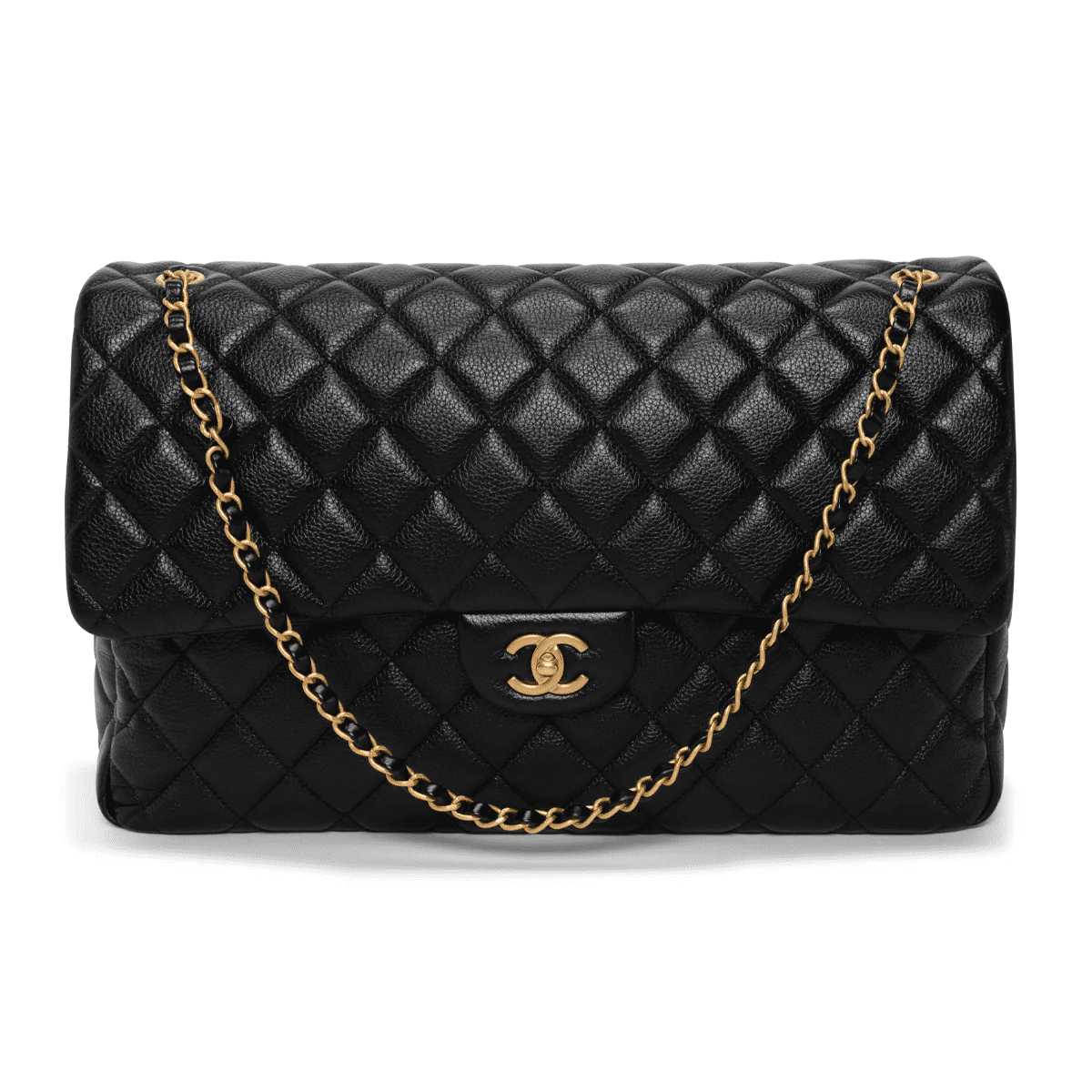 629b0431125a18fe3d98461633332523 Chanel Black Quilted Caviar Small XXL Travel Flap Bag - Image 1