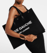Saint Laurent Rive Gauche Tote Bag in Canvas - Image 2
