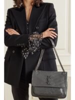 SAINT LAURENT Niki Baby medium quilted crinkled-leather shoulder bag - Image 6